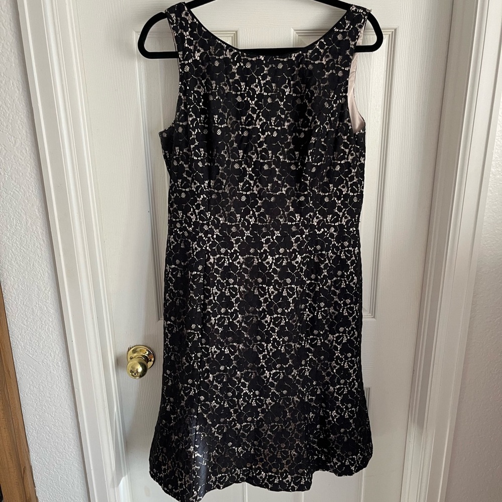White House Black Market Black Sheath Midi Dress